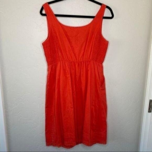 Maeve Anthropologie Oratory Lace Trim Bib Dress Medium - Picture 8 of 9